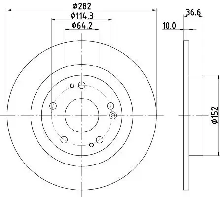 Bremsscheibe Hinterachse HELLA 8DD 355 131-901 Bild Bremsscheibe Hinterachse HELLA 8DD 355 131-901