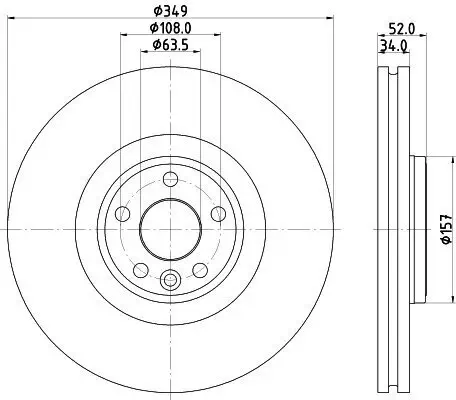 Bremsscheibe HELLA 8DD 355 131-961 Bild Bremsscheibe HELLA 8DD 355 131-961