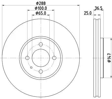 Bremsscheibe HELLA 8DD 355 131-991 Bild Bremsscheibe HELLA 8DD 355 131-991