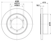 Bremsscheibe HELLA 8DD 355 134-881