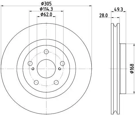 Bremsscheibe HELLA 8DD 355 135-241