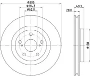 Bremsscheibe HELLA 8DD 355 135-241