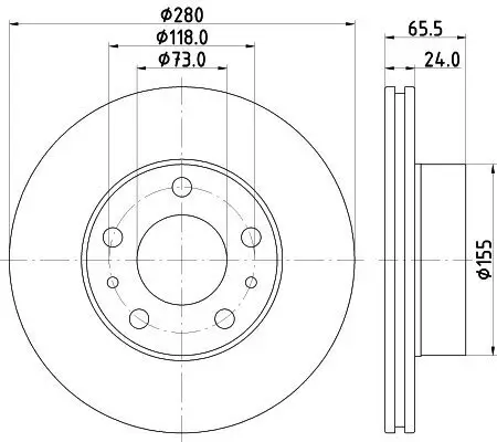 Bremsscheibe HELLA 8DD 355 132-141 Bild Bremsscheibe HELLA 8DD 355 132-141