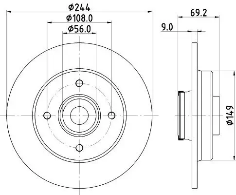 Bremsscheibe HELLA 8DD 355 132-161