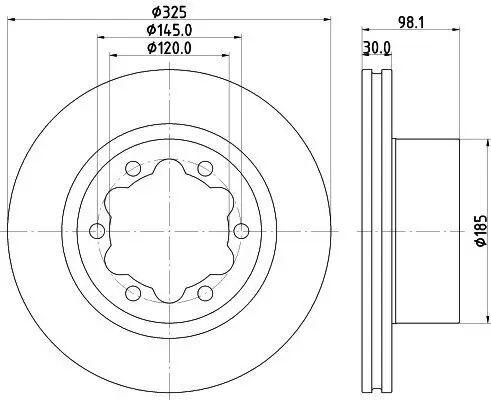 Bremsscheibe HELLA 8DD 355 132-201