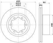 Bremsscheibe HELLA 8DD 355 132-201