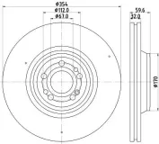 Bremsscheibe HELLA 8DD 355 132-221