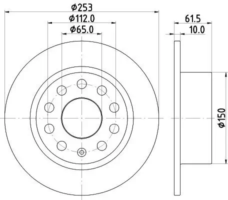 Bremsscheibe HELLA 8DD 355 132-281 Bild Bremsscheibe HELLA 8DD 355 132-281