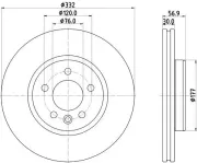 Bremsscheibe HELLA 8DD 355 132-561