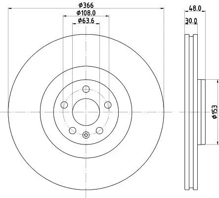 Bremsscheibe HELLA 8DD 355 132-411 Bild Bremsscheibe HELLA 8DD 355 132-411