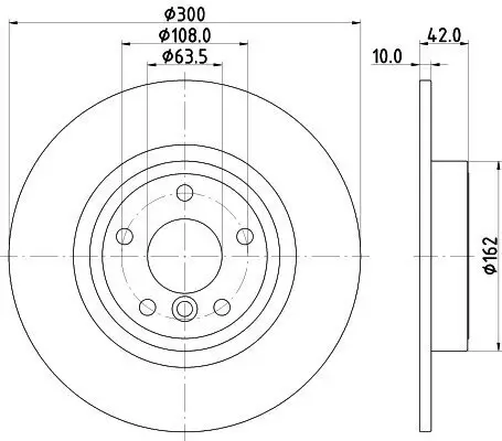 Bremsscheibe Hinterachse HELLA 8DD 355 132-391 Bild Bremsscheibe Hinterachse HELLA 8DD 355 132-391