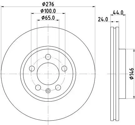 Bremsscheibe HELLA 8DD 355 132-891