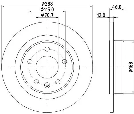 Bremsscheibe HELLA 8DD 355 132-631 Bild Bremsscheibe HELLA 8DD 355 132-631