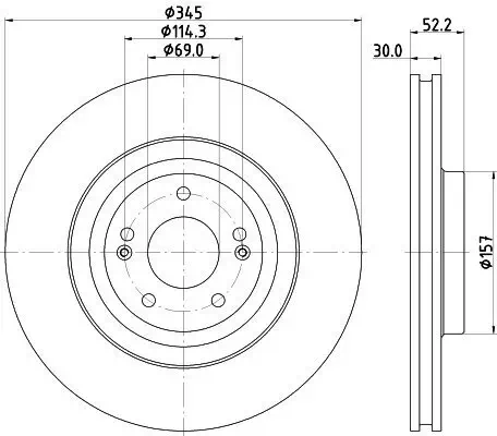 Bremsscheibe HELLA 8DD 355 132-681 Bild Bremsscheibe HELLA 8DD 355 132-681