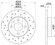 Bremsscheibe HELLA 8DD 355 134-891