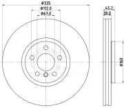 Bremsscheibe HELLA 8DD 355 133-111