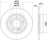 Bremsscheibe HELLA 8DD 355 133-061