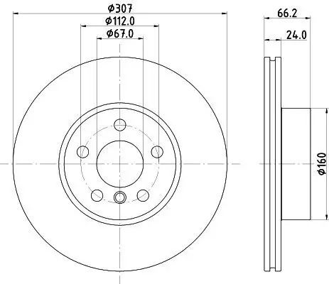 Bremsscheibe Vorderachse HELLA 8DD 355 133-801 Bild Bremsscheibe Vorderachse HELLA 8DD 355 133-801