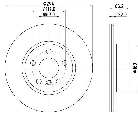 Bremsscheibe HELLA 8DD 355 133-821 Bild Bremsscheibe HELLA 8DD 355 133-821