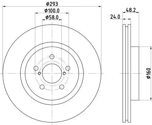 Bremsscheibe HELLA 8DD 355 134-221 Bild Bremsscheibe HELLA 8DD 355 134-221