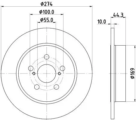 Bremsscheibe HELLA 8DD 355 134-411 Bild Bremsscheibe HELLA 8DD 355 134-411