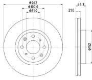 Bremsscheibe HELLA 8DD 355 134-691