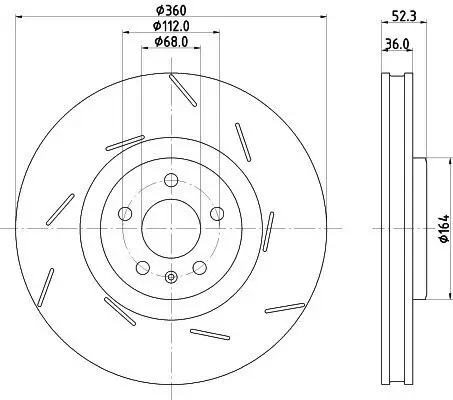 Bremsscheibe HELLA 8DD 355 134-671