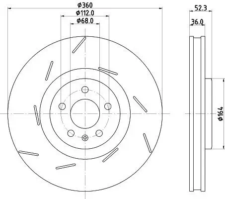 Bremsscheibe HELLA 8DD 355 134-701 Bild Bremsscheibe HELLA 8DD 355 134-701