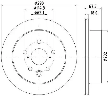 Bremsscheibe HELLA 8DD 355 134-531 Bild Bremsscheibe HELLA 8DD 355 134-531