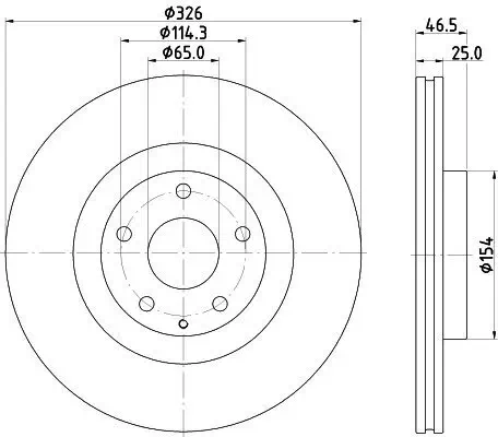 Bremsscheibe HELLA 8DD 355 134-771 Bild Bremsscheibe HELLA 8DD 355 134-771