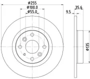 Bremsscheibe HELLA 8DD 355 134-831