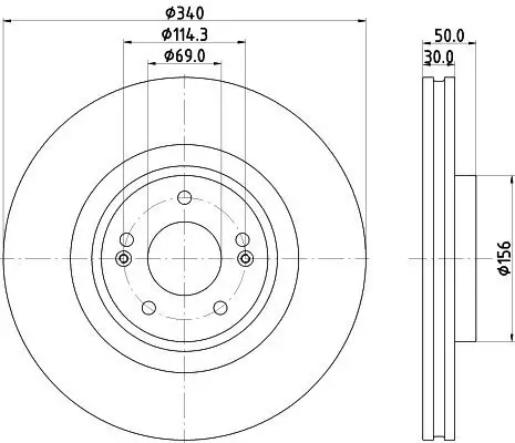 Bremsscheibe HELLA 8DD 355 134-871