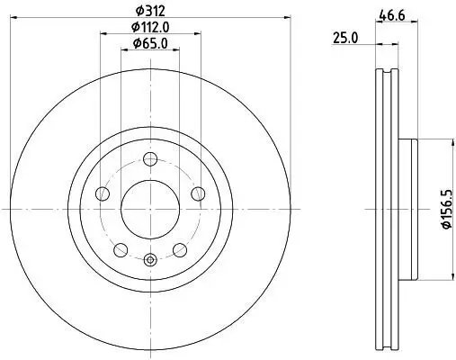 Bremsscheibe HELLA 8DD 355 134-941