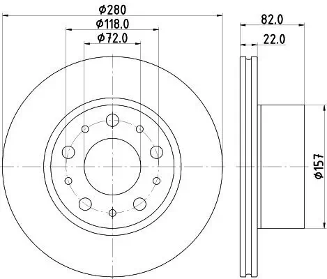 Bremsscheibe HELLA 8DD 355 134-991 Bild Bremsscheibe HELLA 8DD 355 134-991