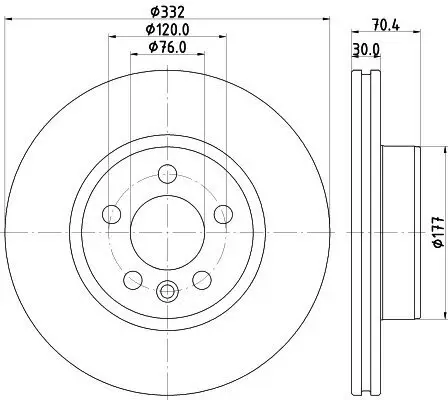 Bremsscheibe HELLA 8DD 355 135-011