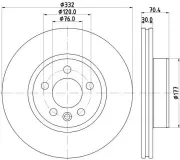 Bremsscheibe HELLA 8DD 355 135-011