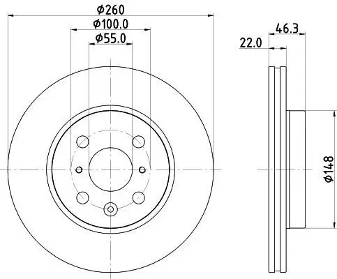 Bremsscheibe HELLA 8DD 355 135-041