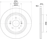 Bremsscheibe HELLA 8DD 355 135-221