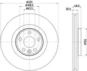 Bremsscheibe HELLA 8DD 355 135-261