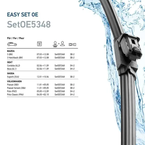 Wischblatt vorne HELLA 9XW 358 164-011 Bild Wischblatt vorne HELLA 9XW 358 164-011