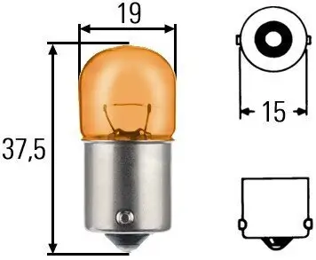 Glühlampe, Blinkleuchte 12 V 10 W RY10W HELLA 8GA 002 071-051 Bild Glühlampe, Blinkleuchte 12 V 10 W RY10W HELLA 8GA 002 071-051