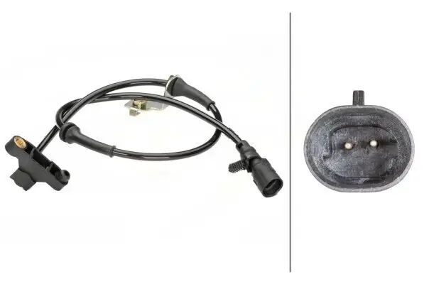 Sensor, Raddrehzahl Vorderachse HELLA 6PU 230 040-251