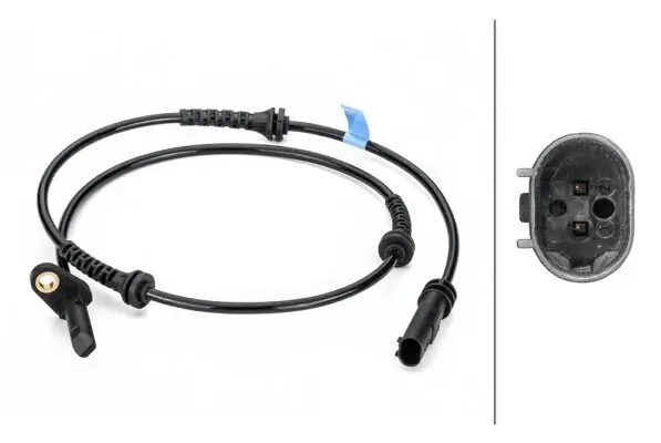 Sensor, Raddrehzahl Hinterachse HELLA 6PU 012 806-491