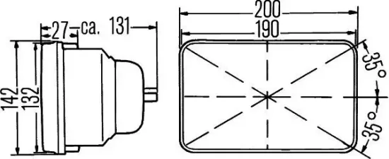 Scheinwerfereinsatz, Hauptscheinwerfer 12 V 24 V links rechts HELLA 1AE 003 427-011 Bild Scheinwerfereinsatz, Hauptscheinwerfer 12 V 24 V links rechts HELLA 1AE 003 427-011