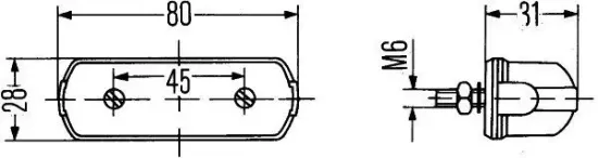 Kennzeichenleuchte 12 V 24 V beidseitig HELLA 2KA 001 389-107 Bild Kennzeichenleuchte 12 V 24 V beidseitig HELLA 2KA 001 389-107