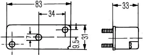 Kennzeichenleuchte 12 V 24 V links rechts HELLA 2KA 003 168-027 Bild Kennzeichenleuchte 12 V 24 V links rechts HELLA 2KA 003 168-027