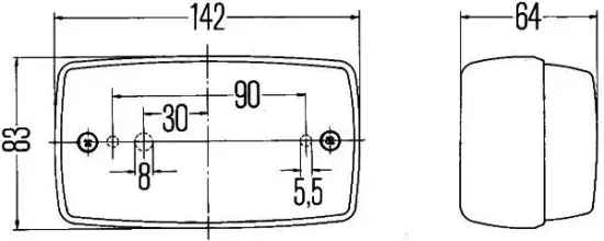 Nebelschlussleuchte 12 V links rechts HELLA 2NE 002 589-047 Bild Nebelschlussleuchte 12 V links rechts HELLA 2NE 002 589-047