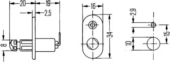 Schalter, Türkontakt 12 V HELLA 6ZF 004 365-041 Bild Schalter, Türkontakt 12 V HELLA 6ZF 004 365-041