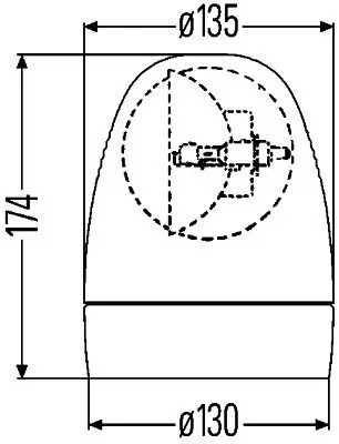 Rundumkennleuchte 12 V HELLA 2RL 007 337-021 Bild Rundumkennleuchte 12 V HELLA 2RL 007 337-021