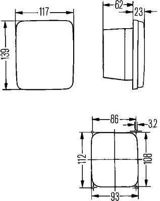 Schlussleuchte 24 V 12 V rechts links HELLA 2SA 005 200-331 Bild Schlussleuchte 24 V 12 V rechts links HELLA 2SA 005 200-331